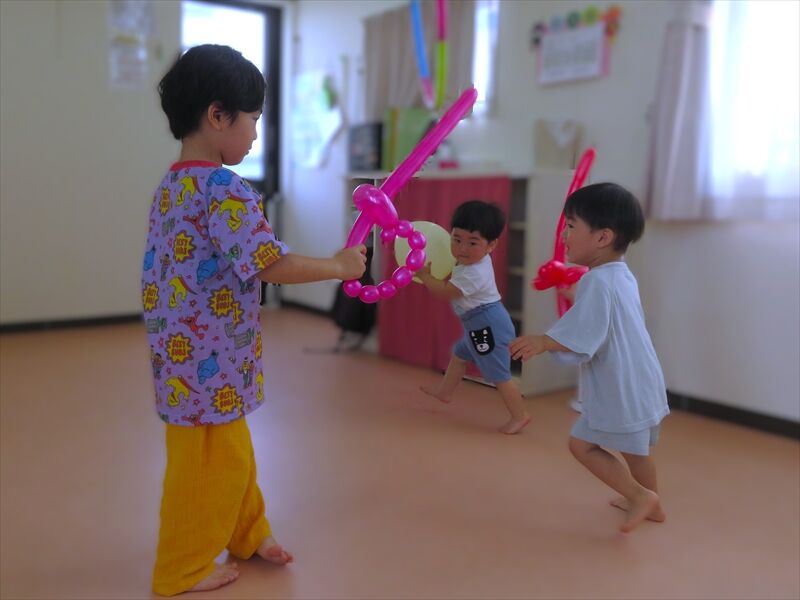 風船遊び♬